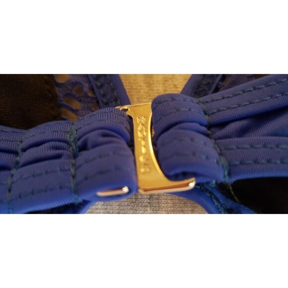 NAUTICA BRIGHT BLUE BIKINI TOP SOFT CUP TRI BRA NWT - Picture 5 of 10